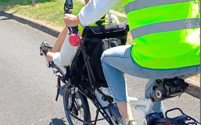 Vélo-école avec handicap visuel